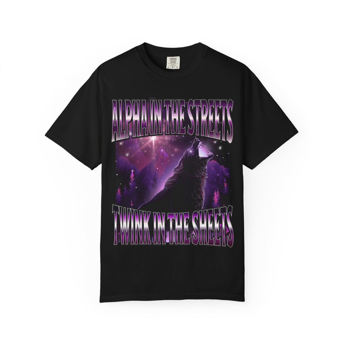 alpha in the streets twink in the sheets unisex t-shirt