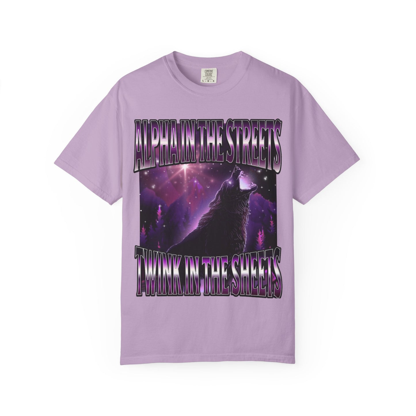 alpha in the streets twink in the sheets unisex t-shirt