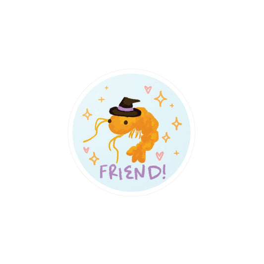 it's shrimply a friend sticker