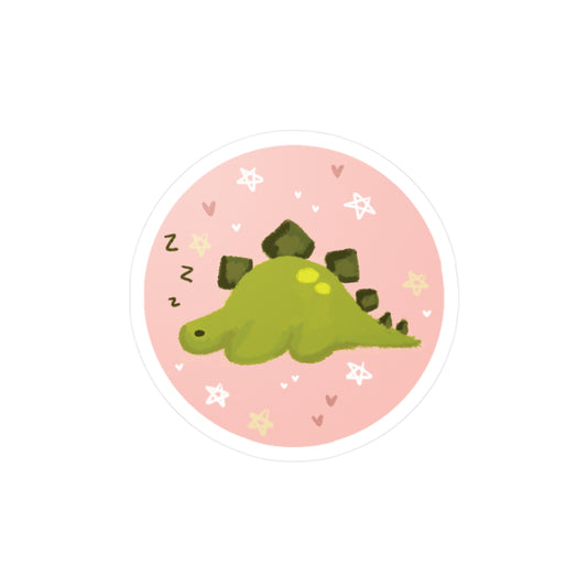 sleepy dino sticker