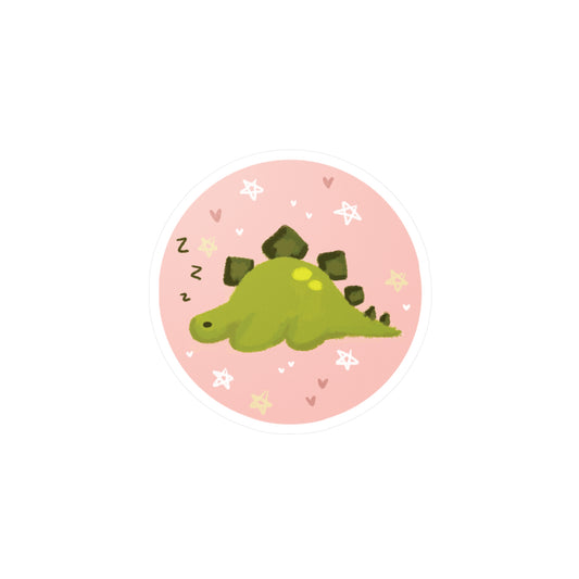 sleepy dino sticker