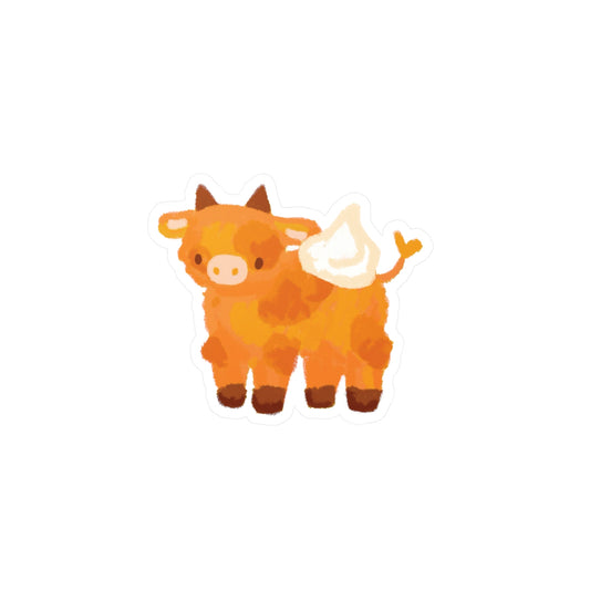 pumpkin pie cow sticker