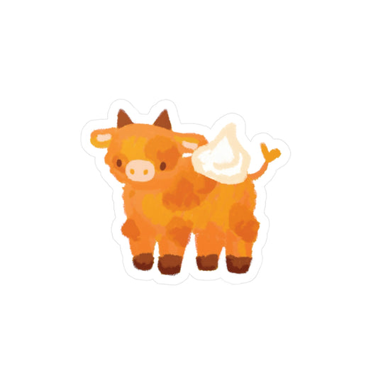 pumpkin pie cow sticker